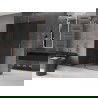 Mexen Velar paroi de douche coulissante Walk-in 140 x 200 cm, graphit 8 mm, or rose - 871-140-000-43-60