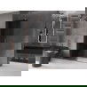 Mexen Velar paroi de douche rétractable Walk-in 130 x 200 cm, graphite 8 mm, or rose - 871-130-000-43-60