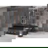 Mexen Velar paroi de douche pliante Walk-in 90 x 200 cm, verre dépoli 8 mm, laiton brossé - 871-090-000-33-65