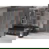 Panneau de douche Mexen Velar coulissant Walk-in 160 x 200 cm, verre dépoli 8 mm, laiton brossé - 871-160-000-33-65