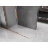 Mexen Velar paroi de douche coulissante Walk-in 130 x 200 cm, verre dépoli 8 mm, laiton brossé - 871-130-000-33-65