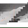 Mexen Velar paroi de douche coulissante Walk-in 140 x 200 cm, verre dépoli 8 mm, laiton brossé - 871-140-000-33-65