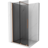 Mexen Velar paroi de douche coulissante Walk-in 120 x 200 cm, graphite 8 mm, laiton brossé - 871-120-000-43-65
