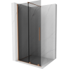 Panneau de douche Mexen Velar extensible Walk-in 90 x 200 cm, graphite 8 mm, laiton brossé - 871-090-000-43-65