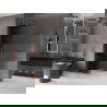 Panneau de douche Mexen Velar extensible Walk-in 90 x 200 cm, graphite 8 mm, laiton brossé - 871-090-000-43-65