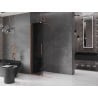 Mexen Velar paroi de douche coulissante Walk-in 120 x 200 cm, graphite 8 mm, laiton brossé - 871-120-000-43-65