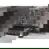 Panneau de douche Mexen Velar extensible Walk-in 90 x 200 cm, graphite 8 mm, laiton brossé - 871-090-000-43-65