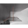 Mexen Velar paroi de douche coulissante Walk-in 120 x 200 cm, graphite 8 mm, laiton brossé - 871-120-000-43-65