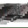Mexen Velar paroi de douche coulissante Walk-in 140 x 200 cm, graphit 8 mm, laiton brossé - 871-140-000-43-65