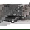Paroi de douche Mexen Velar extensible Walk-in 110 x 200 cm, verre dépoli 8 mm, noir - 871-110-000-33-70