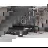 Paroi de douche Mexen Velar extensible Walk-in 110 x 200 cm, verre dépoli 8 mm, noir - 871-110-000-33-70