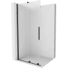 Paroi de douche Mexen Velar extensible Walk-in 110 x 200 cm, verre dépoli 8 mm, noir - 871-110-000-33-70