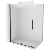 Mexen Velar paroi de douche pliante Walk-in 140 x 200 cm, verres dépoli 8 mm, noir - 871-140-000-33-70
