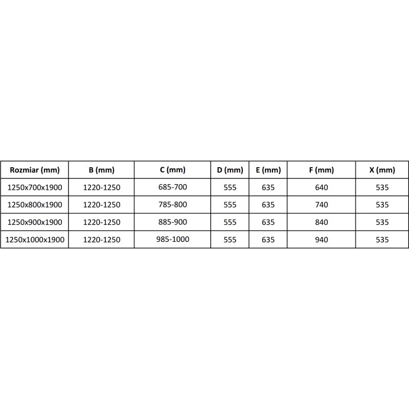 Mexen Apia cabine de douche coulissante 125 x 80 cm, transparente, noire - 840-125-080-70-00
