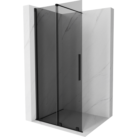 Mexen Velar paroi de douche pliable Walk-in 120 x 200 cm, graphite 8 mm, noire - 871-120-000-43-70