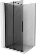 Mexen Velar paroi de douche coulissante Walk-in 75 x 200 cm, graphite 8 mm, noir - 871-075-000-43-70
