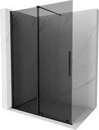 Mexen Velar paroi de douche coulissante Walk-in 140 x 200 cm, graphite 8 mm, noir - 871-140-000-43-70