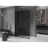 Mexen Velar paroi de douche coulissante Walk-in 140 x 200 cm, graphite 8 mm, noir - 871-140-000-43-70