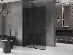 Mexen Velar paroi de douche pliante Walk-in 160 x 200 cm, graphite 8 mm, noir - 871-160-000-43-70