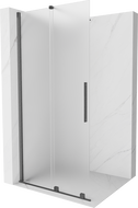 Mexen Velar paroi de douche coulissante Walk-in 100 x 200 cm, givré 8 mm, gris canon brossé - 871-100-000-33-66