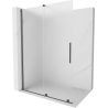 Mexen Velar paroi de douche rétractable Walk-in 150 x 200 cm, verre dépoli 8 mm, gris gun métal brossé - 871-150-000-33-66