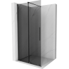 Paroi de douche Mexen Velar extensible Walk-in 85 x 200 cm, gris graphite 8 mm, finition gun gray brossé - 871-085-000-43-66