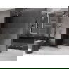 Paroi de douche Mexen Velar extensible Walk-in 85 x 200 cm, gris graphite 8 mm, finition gun gray brossé - 871-085-000-43-66