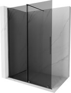 Mexen Velar paroi de douche coulissante Walk-in 150 x 200 cm, graphite 8 mm, gris acier brossé - 871-150-000-43-66