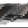Mexen Velar paroi de douche mobile Walk-in 160 x 200 cm, graphit 8 mm, gun gray brossé - 871-160-000-43-66