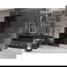 Mexen Velar paroi de douche mobile Walk-in 160 x 200 cm, graphit 8 mm, gun gray brossé - 871-160-000-43-66