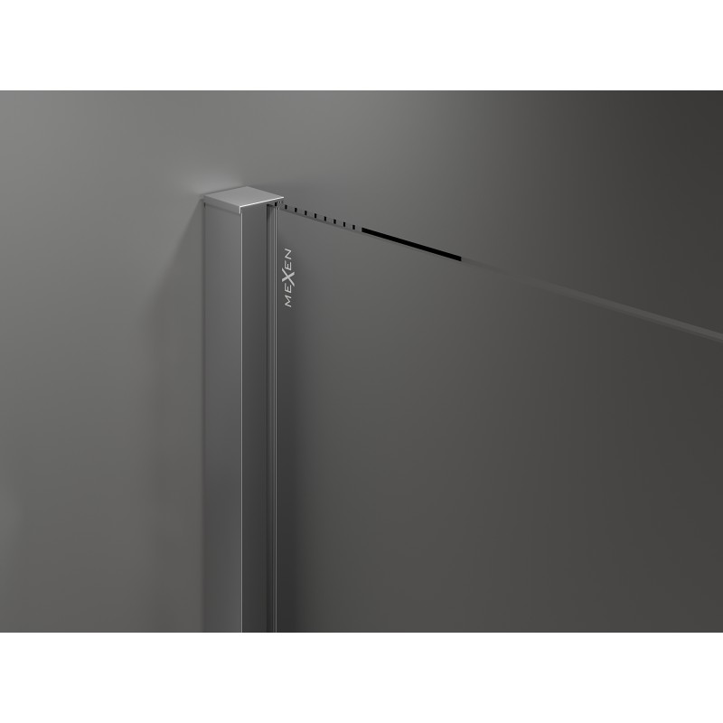 Mexen Velar paroi de douche coulissante Walk-in 70 x 200 cm, givre 8 mm, métal noir - 871-070-000-33-95