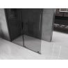 Mexen Velar paroi de douche coulissante Walk-in 140 x 200 cm, graphite 8 mm, métal gun - 871-140-000-43-95