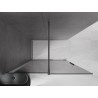 Mexen Velar paroi de douche coulissante Walk-in 140 x 200 cm, graphite 8 mm, métal gun - 871-140-000-43-95