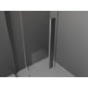 Mexen Velar paroi de douche coulissante Walk-in 140 x 200 cm, graphite 8 mm, métal gun - 871-140-000-43-95