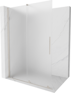 Mexen Velar paroi de douche pliante Walk-in 150 x 200 cm, verre dépoli 8 mm, nickel brossé - 871-150-000-33-97