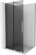 Mexen Velar paroi de douche coulissante Walk-in 75 x 200 cm, graphite 8 mm, nickel brossé - 871-075-000-43-97