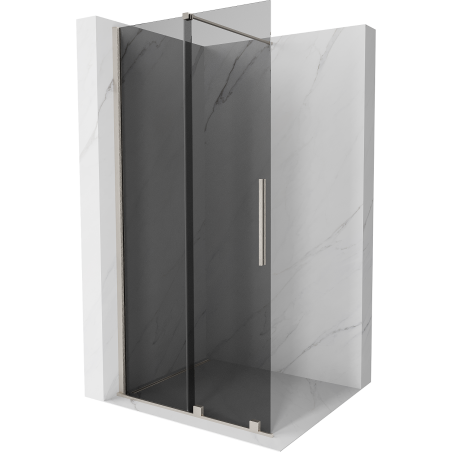 Mexen Velar paroi de douche pliante Walk-in 80 x 200 cm, graphite 8 mm, nickel brossé - 871-080-000-43-97