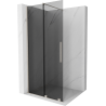 Mexen Velar paroi de douche pliante Walk-in 80 x 200 cm, graphite 8 mm, nickel brossé - 871-080-000-43-97