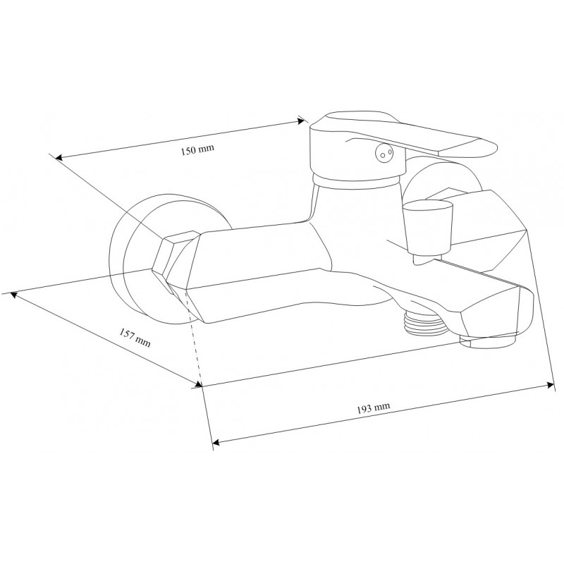Mexen Sabre R05 ensemble pour baignoire, blanc - 72103R05-20