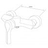 Mexen Sabre DF62 ensemble de douche, noir - 72104DF62-70