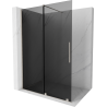 Mexen Velar paroi de douche pliante Walk-in 130 x 200 cm, graphite 8 mm, nickel brossé - 871-130-000-43-97