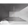 Mexen Velar paroi de douche coulissante Walk-in 150 x 200 cm, graphite 8 mm, nickel brossé - 871-150-000-43-97