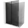 Mexen Velar paroi de douche coulissante Walk-in 160 x 200 cm, graphite 8 mm, nickel brossé - 871-160-000-43-97