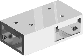 Mexen connecteur T pour supports muraux, chrome - 800-09-01