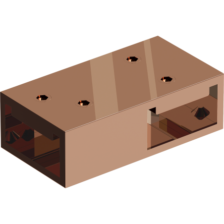 Mexen Uni-T Raccord en T pour supports muraux, or rose - 800-09-60