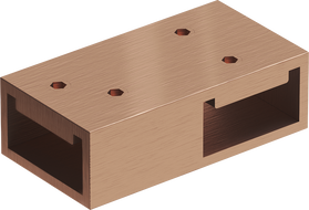 Mexen connecteur T pour supports muraux, cuivre brossé - 800-09-65