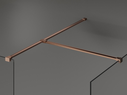 Mexen connecteur T pour supports muraux, cuivre brossé - 800-09-65