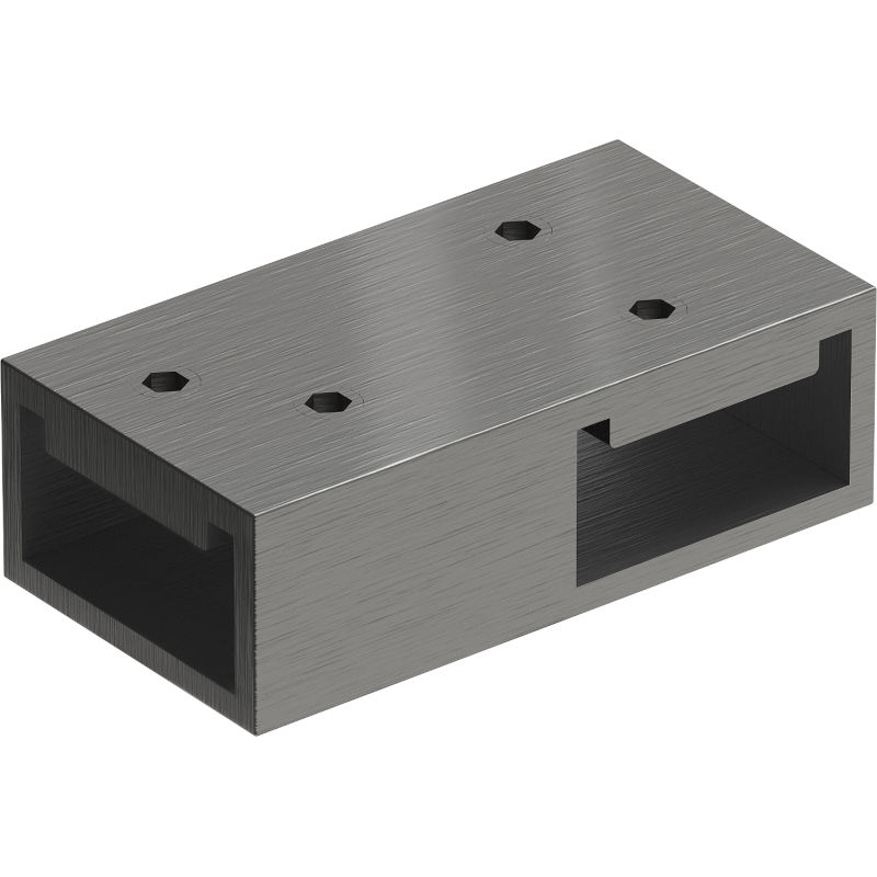 Mexen connecteur T pour supports muraux, gris métallique brossé - 800-09-66