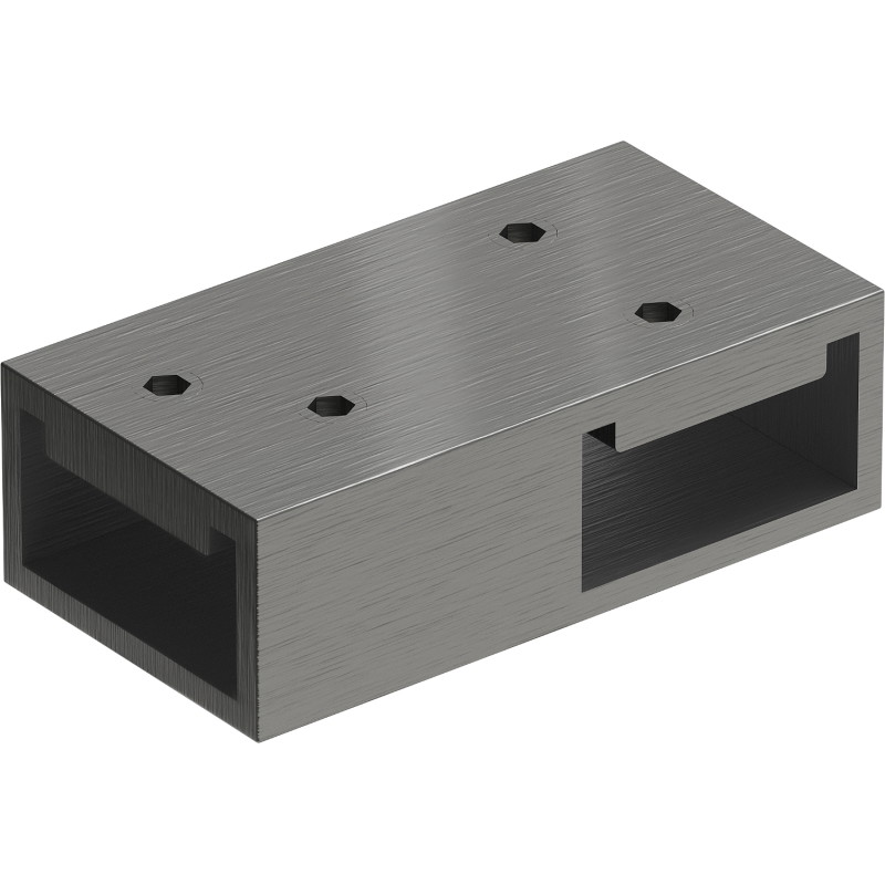Mexen Uni-T Connecteur en T pour supports muraux, gun gray brossé - 800-09-66