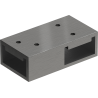 Mexen Uni-T Connecteur en T pour supports muraux, gun gray brossé - 800-09-66
